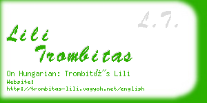 lili trombitas business card